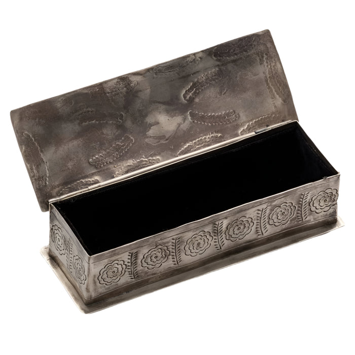 J. Alexander Stamped Rose Pencil Box HOME & GIFTS - Gifts J. Alexander Rustic Silver