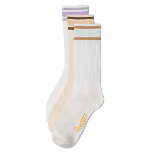 Oncept Men's 3 Pack Stripe Crew Socks - Desert/Multi MEN - Clothing - Underwear, Socks & Loungewear - Socks Oncept