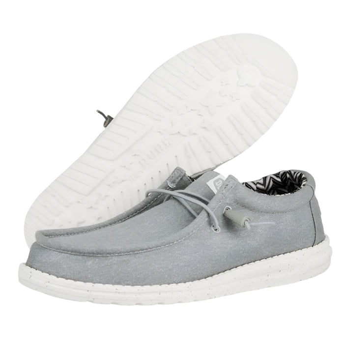 Hey Dude Wally Stretch Canvas - Light Grey MEN - Footwear - Casual Shoes Hey Dude
