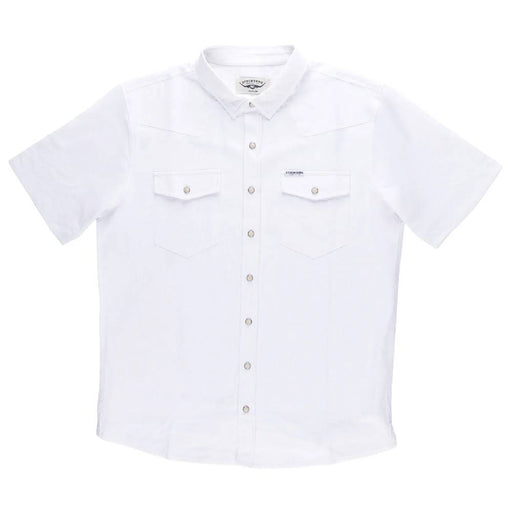 Stockyard Supply Men's El Hefe Linen Pearl Snap Shirt MEN - Clothing - Shirts - Short Sleeve Stockyard Supply Co