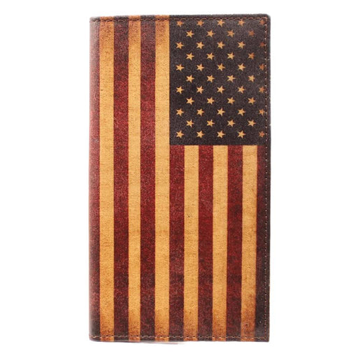 Nocona Vintage Leather US Flag Rodeo Wallet MEN - Accessories - Wallets & Money Clips M&F Western Products