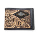 3D Tooled Floral Diamond Calf Hair Bilfold Money Clip MEN - Accessories - Wallets & Money Clips M&F Western Products