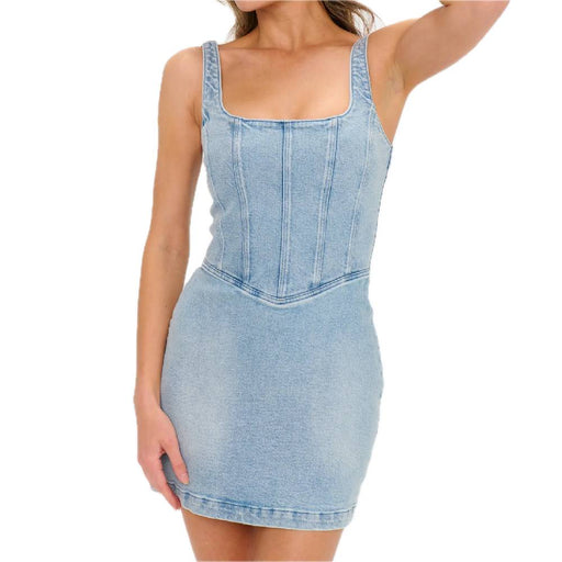 Show Me Your Mumu Denim Corset Mini Dress WOMEN - Clothing - Dresses SHOW ME YOUR MUMU