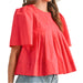 * Pleated Top - Cerise Pink - FINAL SALE WOMEN - Clothing - Tops - Short Sleeved En Merci