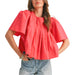 * Pleated Top - Cerise Pink - FINAL SALE WOMEN - Clothing - Tops - Short Sleeved En Merci