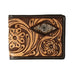 3D Tooled Floral Diamond Calf Hair Bilfold Wallet MEN - Accessories - Wallets & Money Clips M&F Western Products