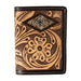 3D Tooled Floral Diamond Calf Hair Trifold Walet MEN - Accessories - Wallets & Money Clips M&F Western Products