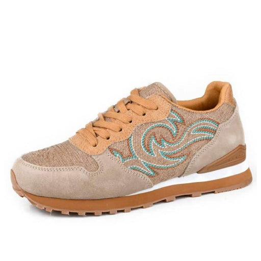 Roper Women's Giddyup Western Stitch Jogger Shoe - Beige WOMEN - Footwear - Sneakers & Athletic Roper Apparel & Footwear