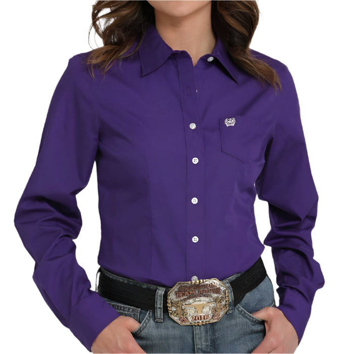 Cinch Women's Purple Button Down Shirt WOMEN - Clothing - Tops - Long Sleeved Cinch