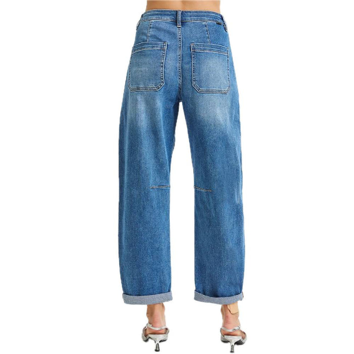 Risen Mid Rise Relaxed Barrel Jean WOMEN - Clothing - Jeans Risen Jeans