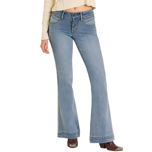 Rock & Roll Denim Women's Two Tone Mid Rise Trouser WOMEN - Clothing - Jeans Panhandle