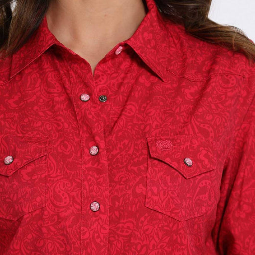 * Cinch Women's Arenaflex Paisley Pearl Snap Shirt - FINAL SALE WOMEN - Clothing - Tops - Long Sleeved Cinch
