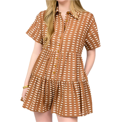 Uncle Frank Coffee Print Romper WOMEN - Clothing - Dresses Uncle Frank