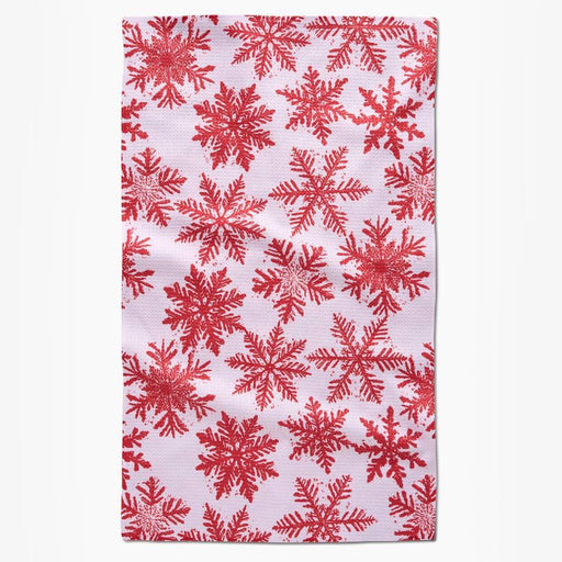 Snowy Days Red Tea Towel HOME & GIFTS - Tabletop + Kitchen - Kitchen Decor Geometry