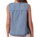 Denim Ruched Sleeveless Top - Light Denim WOMEN - Clothing - Tops - Sleeveless So Me
