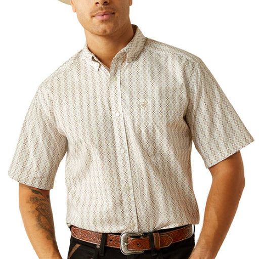 Ariat Men's Carlo Classic Sand Print Button Down Shirt MEN - Clothing - Shirts - Short Sleeve Ariat Clothing