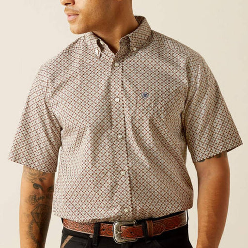 Ariat Men's Carmelo Classic Brown Print Button Down Shirt MEN - Clothing - Shirts - Short Sleeve Ariat Clothing