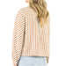Pearl Button Stripe Top WOMEN - Clothing - Tops - Long Sleeved THML Clothing