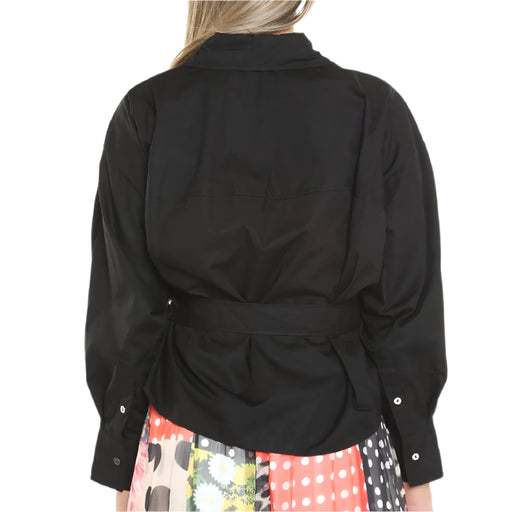 Extended Collar Wrapping Blouse WOMEN - Clothing - Tops - Long Sleeved Beulah Style
