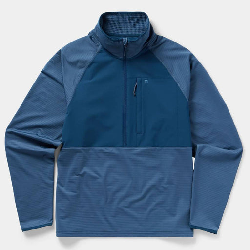 Duck Camp 1/2 Zip Lightweight Grid Tech Fleece Pullover - Bering Sea/Navy MEN - Clothing - Pullovers & Hoodies Duck Camp