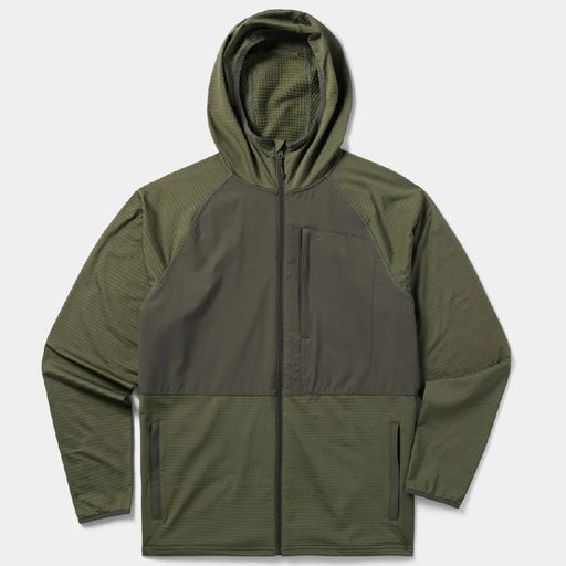 Duck Camp Lightweight Grid Tech Fleece Jacket - Moss/Raven MEN - Clothing - Outerwear - Jackets Duck Camp