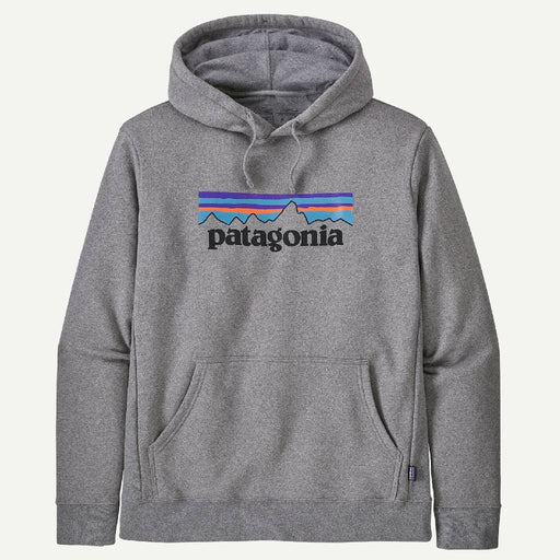 Patagonia Men's P-6 Logo Uprisal Hoodie - Gravel Heather MEN - Clothing - Pullovers & Hoodies Patagonia