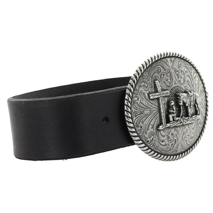 Montana Silversmiths Christian Cowboy Attitude Belt Buckle ACCESSORIES - Additional Accessories - Buckles Montana Silversmiths