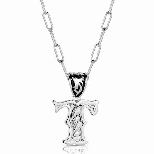 Montana Silversmiths Western Initial Necklace - T WOMEN - Accessories - Jewelry - Necklaces Montana Silversmiths