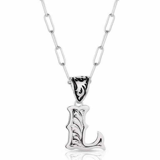 Montana Silversmiths Western Initial Necklace - L WOMEN - Accessories - Jewelry - Necklaces Montana Silversmiths