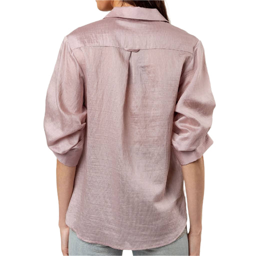 Pleated Linen Top - Rosy Pink WOMEN - Clothing - Tops - Short Sleeved Naked Zebra