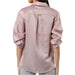 Pleated Linen Top - Rosy Pink WOMEN - Clothing - Tops - Short Sleeved Naked Zebra