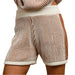 Ribbed Shorts - Ivory/Cinnamon WOMEN - Clothing - Shorts BiBi Clothing