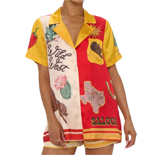 Show Me Your Mumu Home Away Lone Star Silky PJ Set WOMEN - Clothing - Loungewear SHOW ME YOUR MUMU
