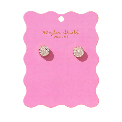 Maren Gold Bezel Gems Stud Earrings WOMEN - Accessories - Jewelry - Earrings Taylor Elliott Designs