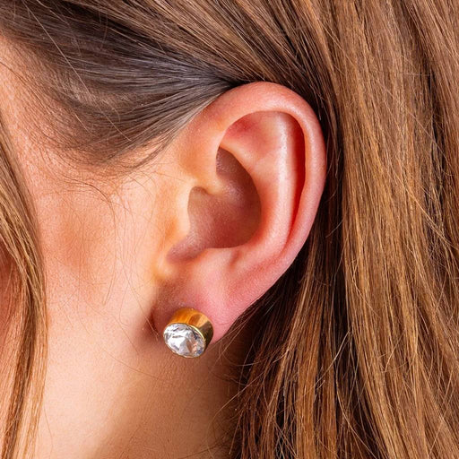 Maren Gold Bezel Gems Stud Earrings WOMEN - Accessories - Jewelry - Earrings Taylor Elliott Designs