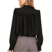 Balloon Sleeve Top - Black WOMEN - Clothing - Tops - Long Sleeved Lumiere