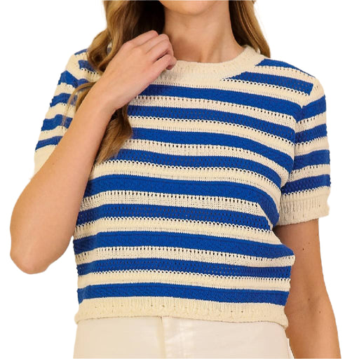 Striped Knit Sweater WOMEN - Clothing - Tops - Short Sleeved Lumiere