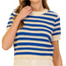 Striped Knit Sweater WOMEN - Clothing - Tops - Short Sleeved Lumiere