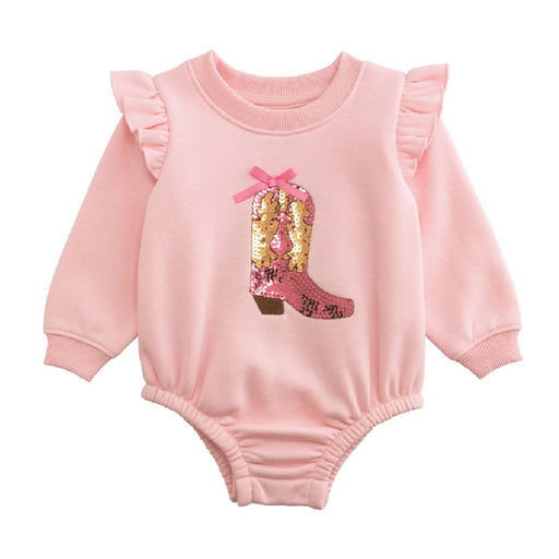 Mud Pie Baby Girl's Sequin Boot Sweatshirt Bubble KIDS - Baby - Baby Girl Clothing Mud Pie