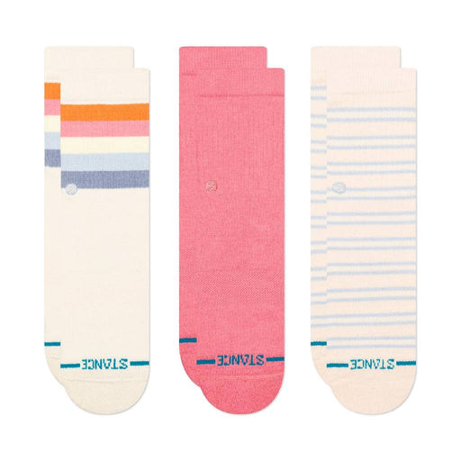 Stance Youth 3 Pack Crew Socks - Maliboo Pink KIDS - Accessories - Socks & Underwear Stance
