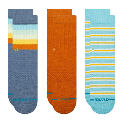 Stance Youth 3 Pack Crew Socks - Maliboo Seablue KIDS - Accessories - Socks & Underwear Stance