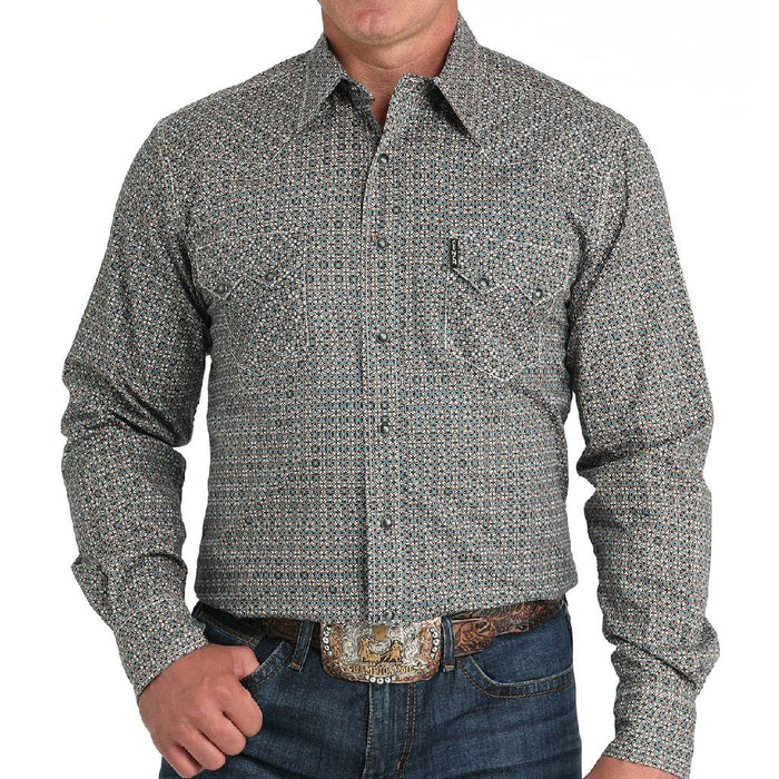 Cinch Men's Geo Print Pearl Snap Shirt MEN - Clothing - Shirts - Long Sleeve Cinch