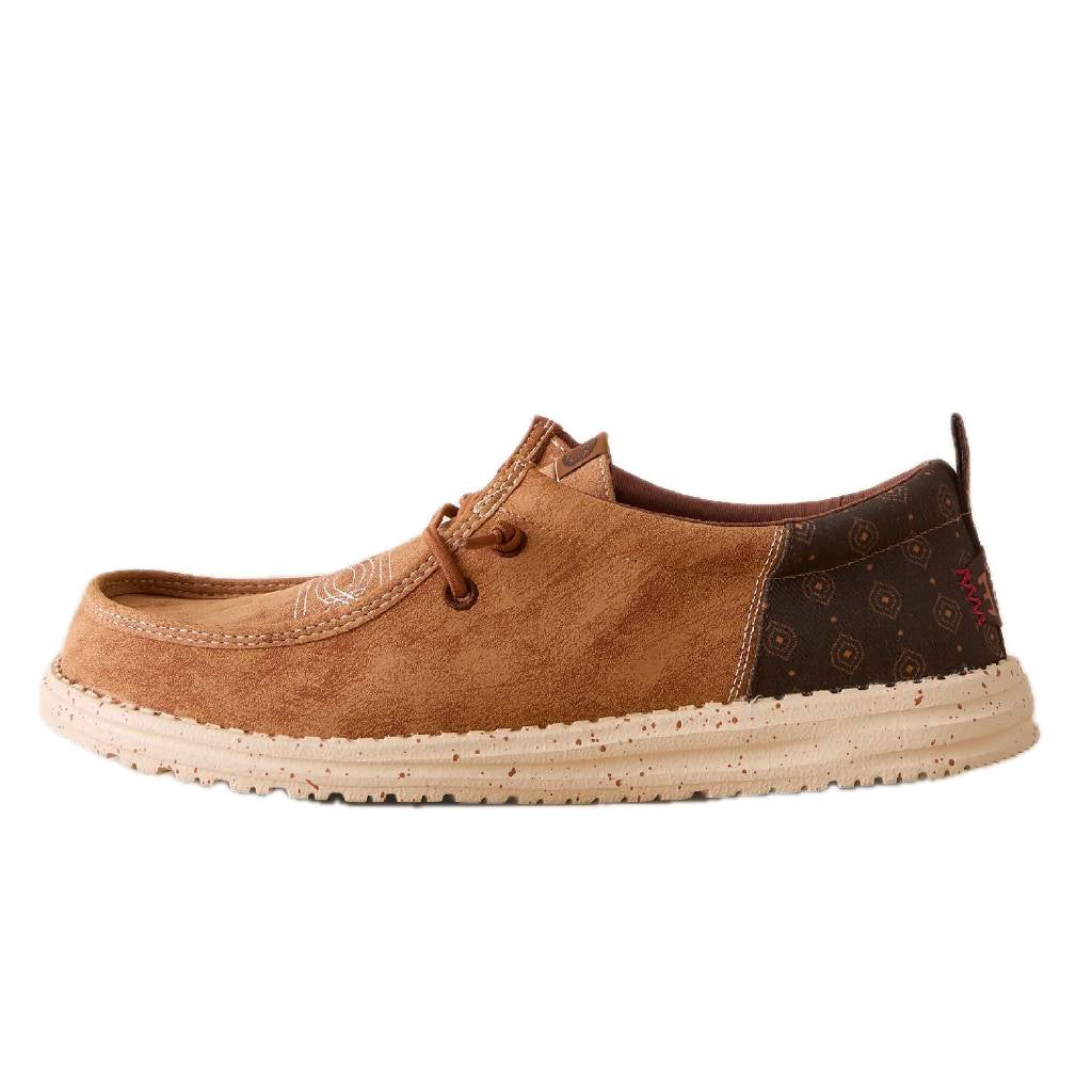 Hey Dude Wally Funk Western Stitch - Argan Brown/Multi — Teskeys