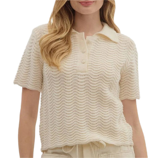 Wave Pattern Sweater WOMEN - Clothing - Tops - Short Sleeved Entro