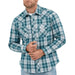 Wrangler Men's Retro Pearl Snap Plaid Sawtooth Western Shirt MEN - Clothing - Shirts - Long Sleeve Wrangler