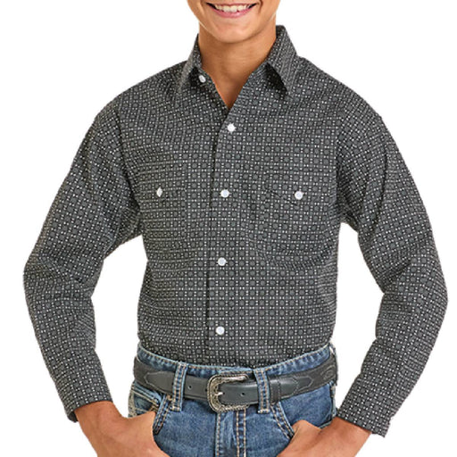 Panhandle Boy's Geo Print Snap Shirt KIDS - Boys - Clothing - Shirts - Long Sleeve Shirts Panhandle