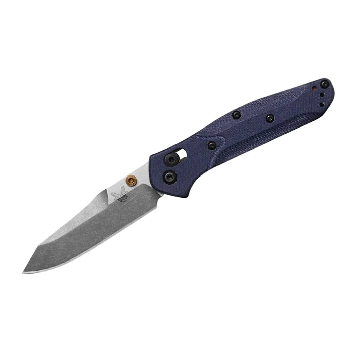Benchmade Mini Osborne Axis Denim Micarta Lock Knife Knives Benchmade