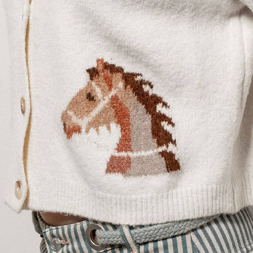 Western Horse Cropped Cardigan - Ivory WOMEN - Clothing - Sweaters & Cardigans Urban Daizy