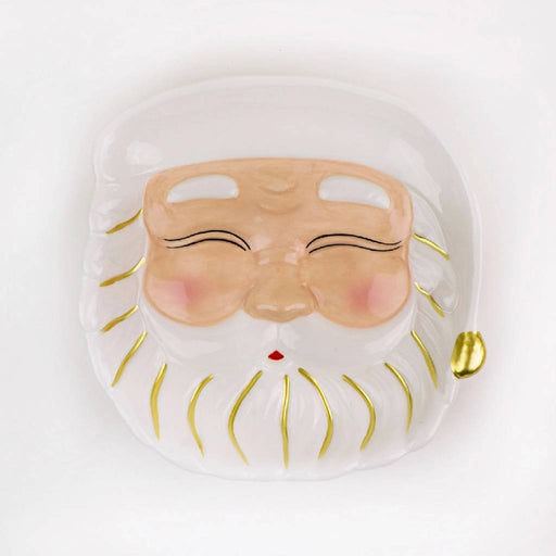 White Santa Dessert Plate HOME & GIFTS - Home Decor - Seasonal Decor 8 Oak Lane