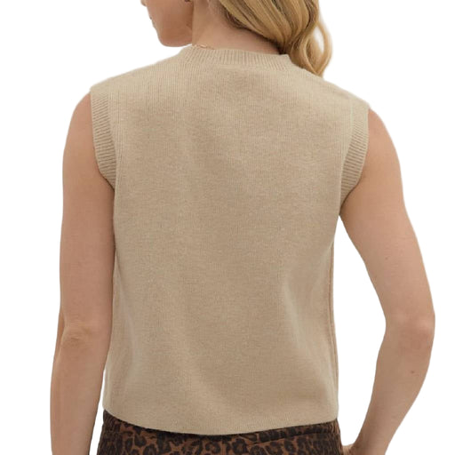 Sleeveless Knit Sweater - Ecru WOMEN - Clothing - Tops - Sleeveless Entro